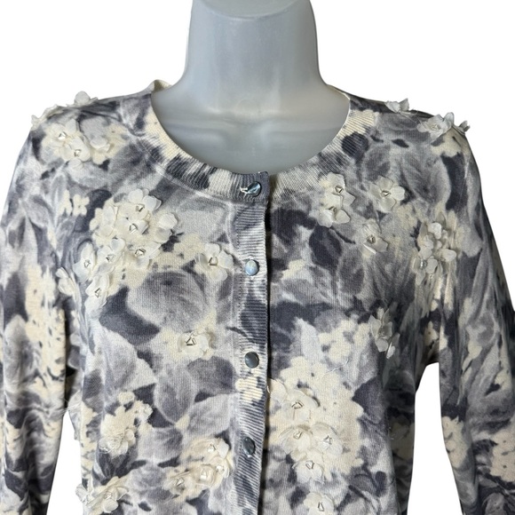 Talbots Petites Silk Blend Cardigan Mori Kei Elvin Enchanted Forest Fairy Size M - Picture 4 of 9